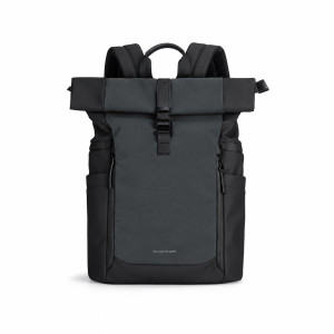 Rolltop Backpack Tilpack Black-Gray with Adjustable Volume