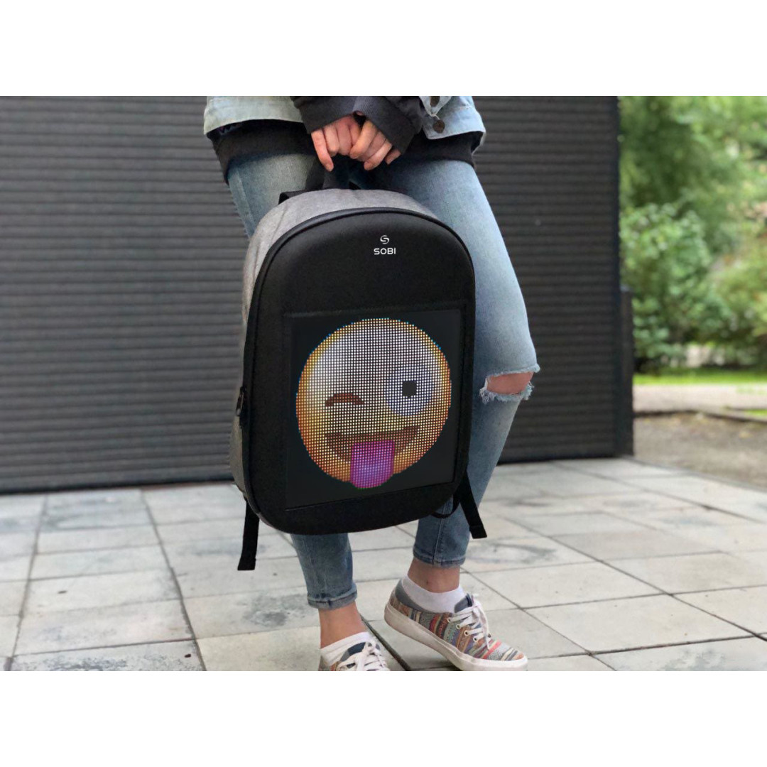 Рюкзак с LED экраном Sobi Pixel SB9702 Gray