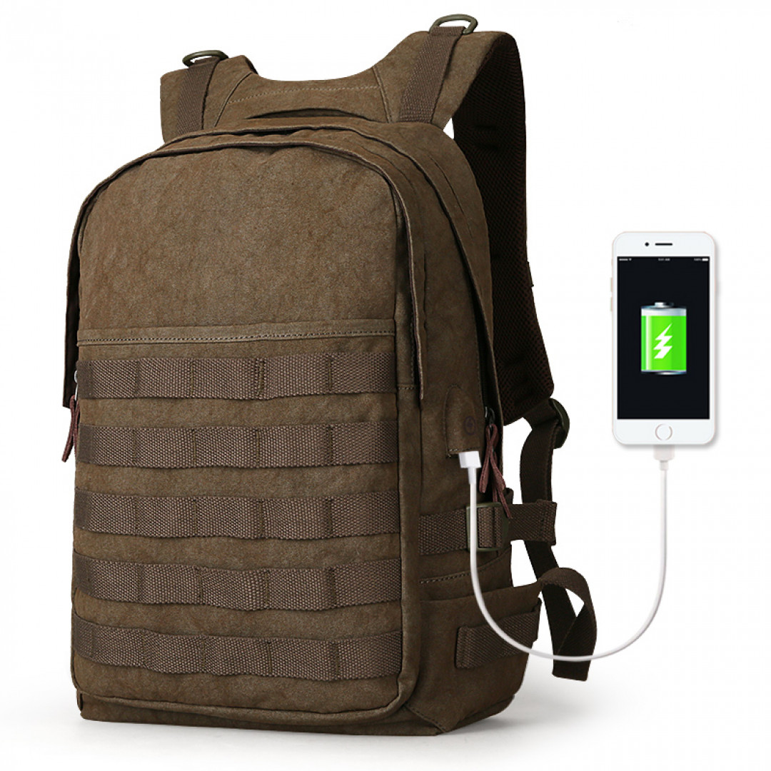 Backpack Muzee ME1721 Brown-green