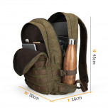 Backpack Muzee ME1721 Brown-green