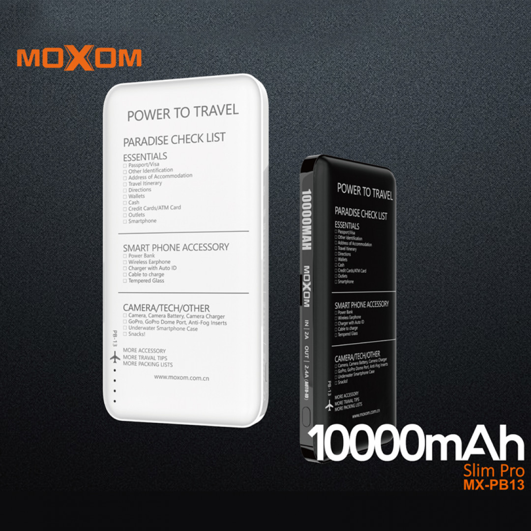 Power Bank Moxom MX-PB13 10000 mAh Slim Pro