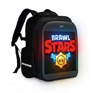 Школьный рюкзак Pixel Kids Black с LED-экраном