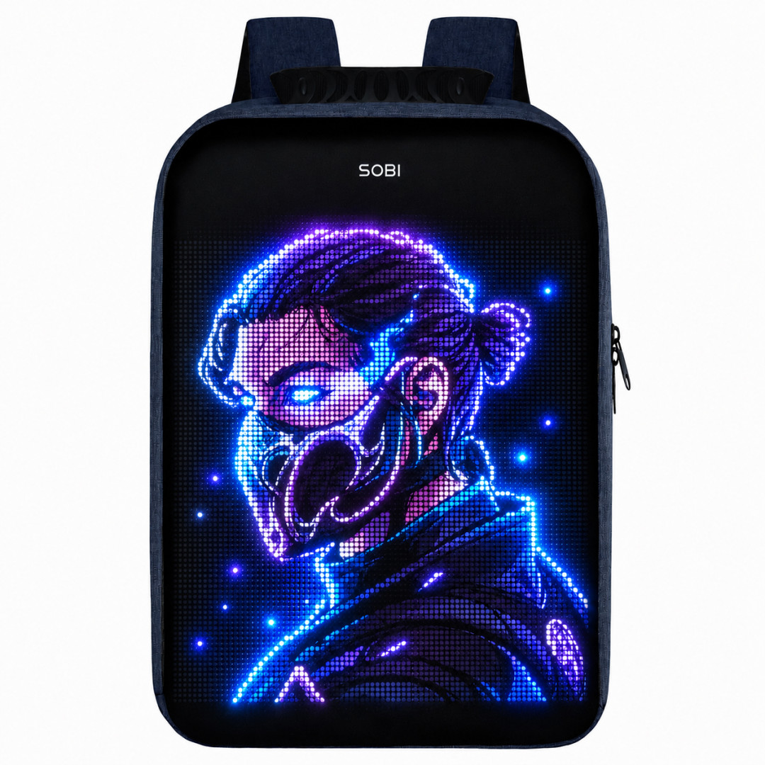 Рюкзак Sobi Pixel Max SB9703 Blue с LED экраном