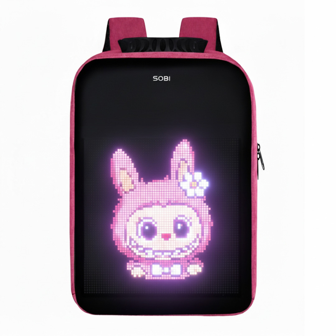 Рюкзак Sobi Pixel Max SB9703 Pink екраном