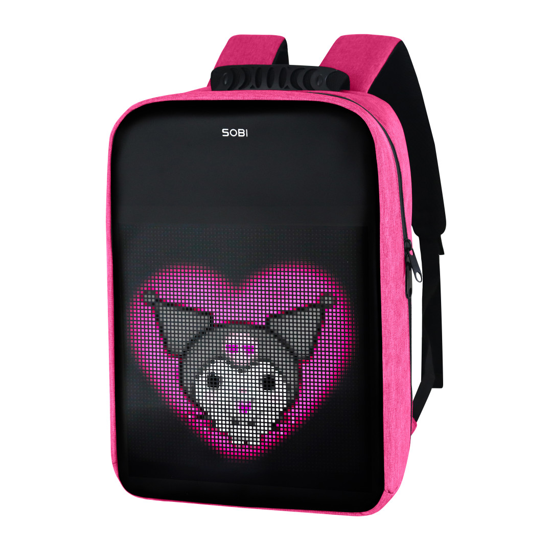 Рюкзак Sobi Pixel Max SB9703 Pink с LED экраном