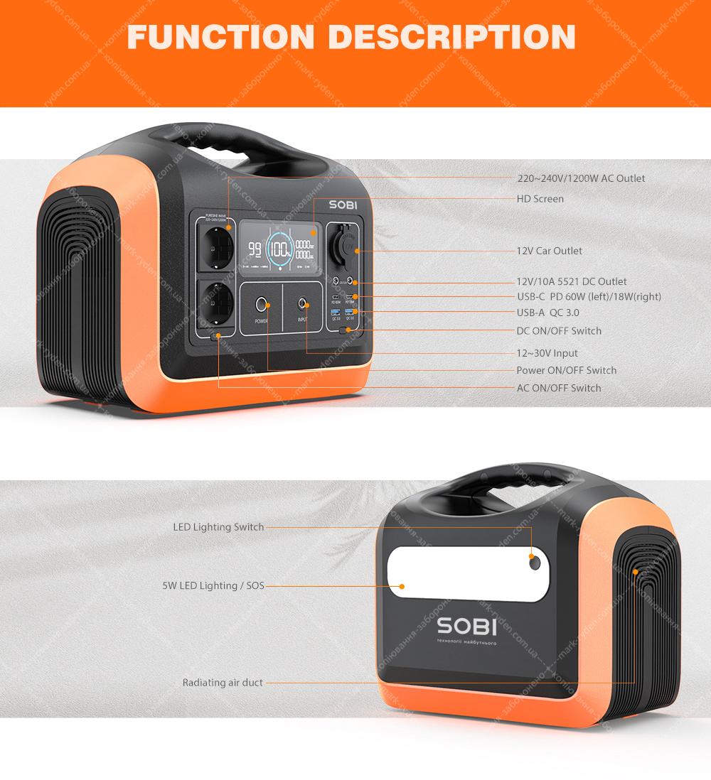 Portable power station Sobi 1200W