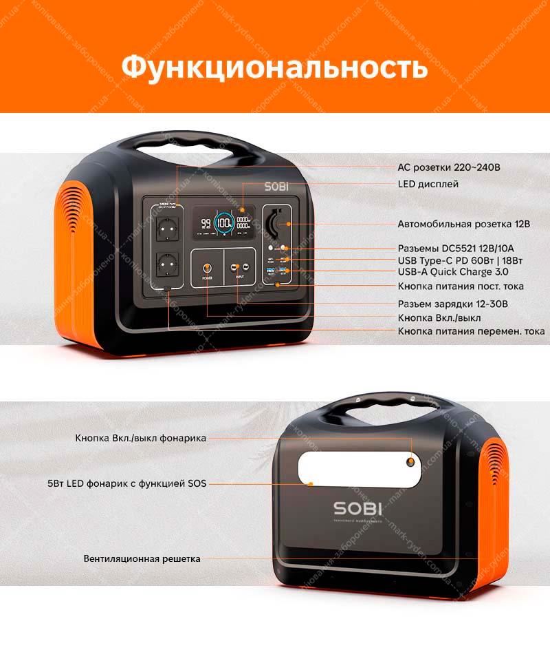 Portable power station Sobi 1800W