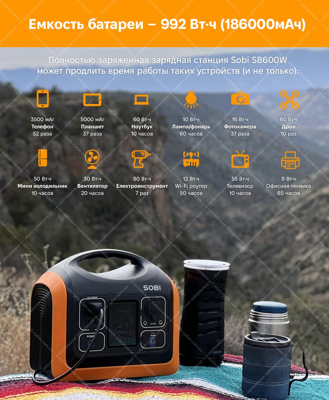 Portable power station Sobi 600W